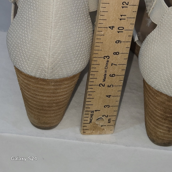 DR SCHOOL'S BAILEY FAUX LEATHER WEDGE SANDALS OYSTER SIZE 9 - Picture 5 of 14